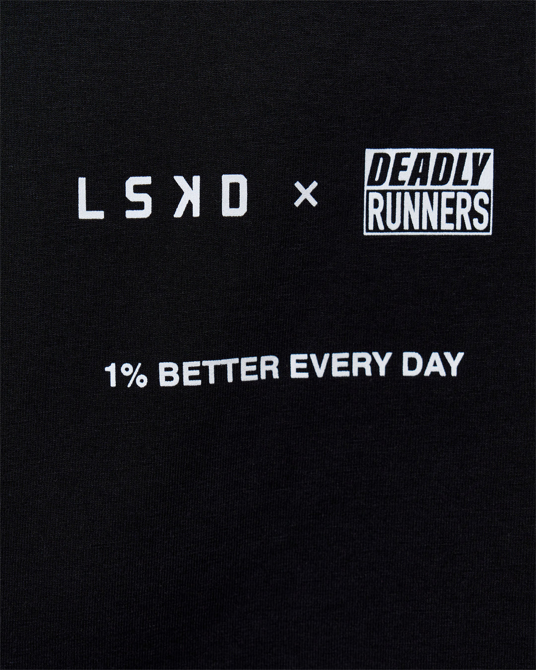 Woman wearing Deadly Runners Run Club FLXCotton Oversize Tee - Black | Model:Bella | Size:S - view 20
