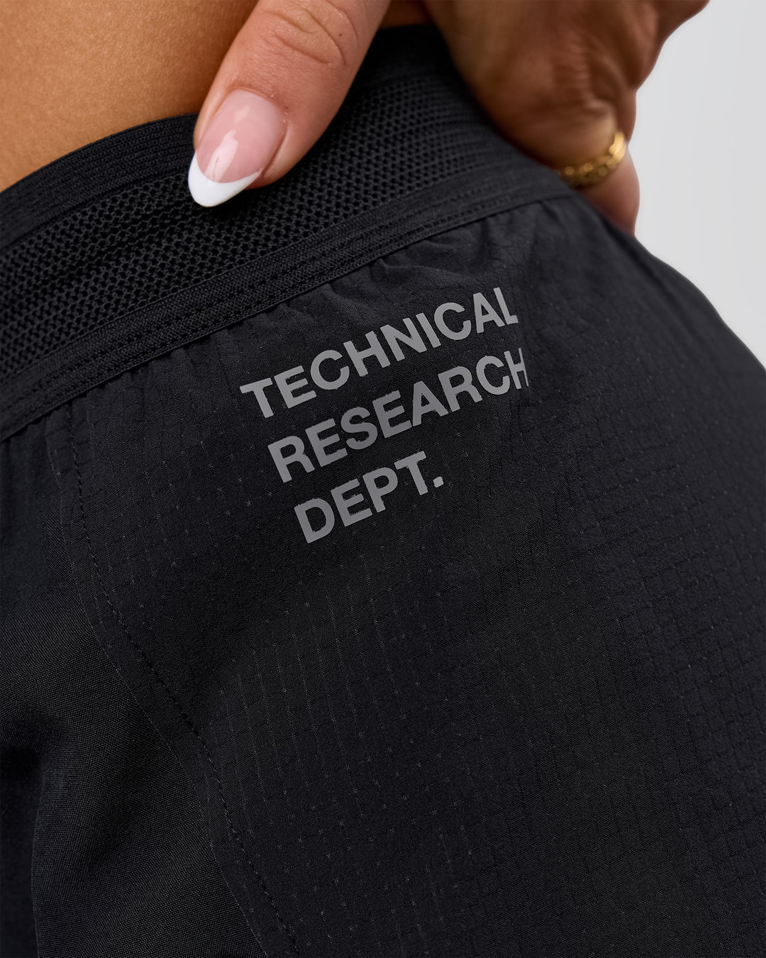 Woman wearing Accelerate 3" High-Rise Running Short - Black-Tech Department | Model:Bianca | Size:S - view 10