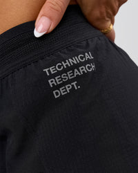 Woman wearing Accelerate 3" High-Rise Running Short - Black-Tech Department | Model:Bianca | Size:S | Thumbnail Index: 9
