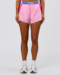 Woman wearing Accelerate 3" High-Rise Running Short - Ultra Pink-Tech Department | Model:Bianca | Size:S | Thumbnail Index: 6