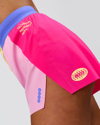 Woman wearing Accelerate 3" High-Rise Running Short - Ultra Pink-Tech Department | Model:Bianca | Size:S | Thumbnail Index: 16