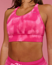 Woman wearing Accelerate Sports Bra - Radiant Pink | Model:Bianca | Size:S | Thumbnail Index: 5