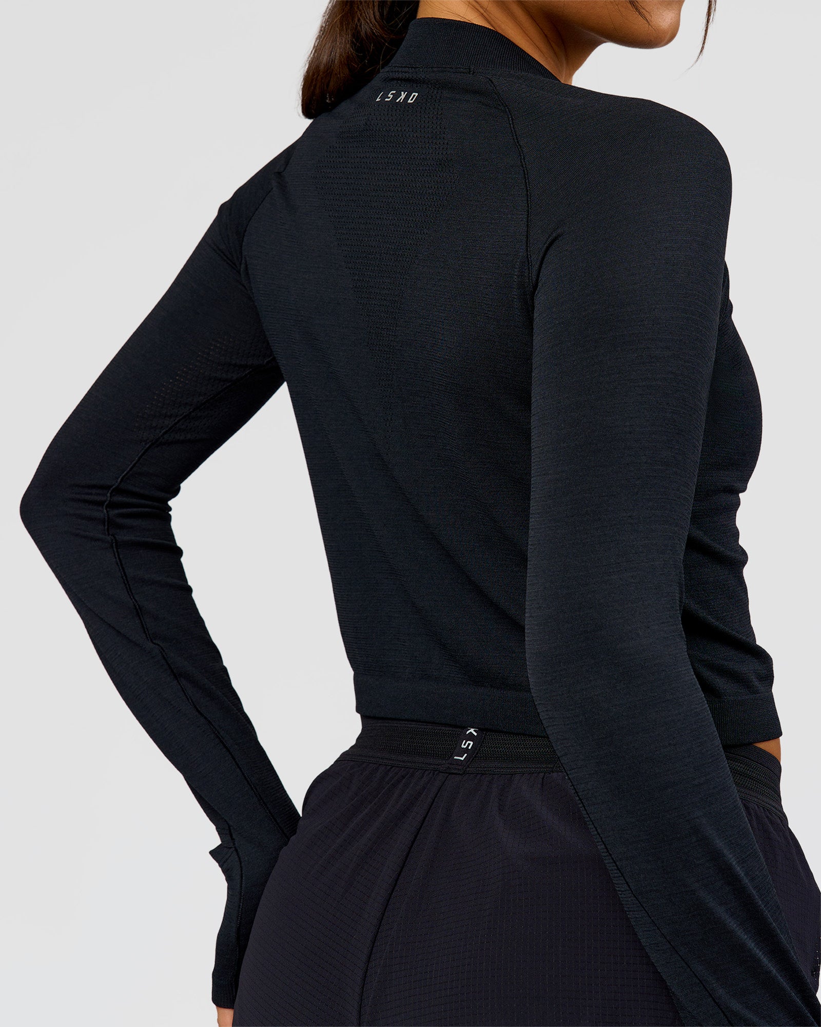 AeroFLX+ Long Sleeve Skimmer Half Zip - Black Marl | LSKD