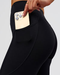 Woman wearing Elite Run High-Rise Full Length Legging Pockets - Black | Model:Bianca | Size:S | Thumbnail Index: 2