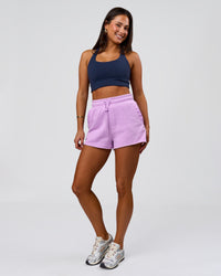 Woman wearing Flow Long Line Sports Bra - Future Navy | Model:Bianca | Size:S | Thumbnail Index: 7