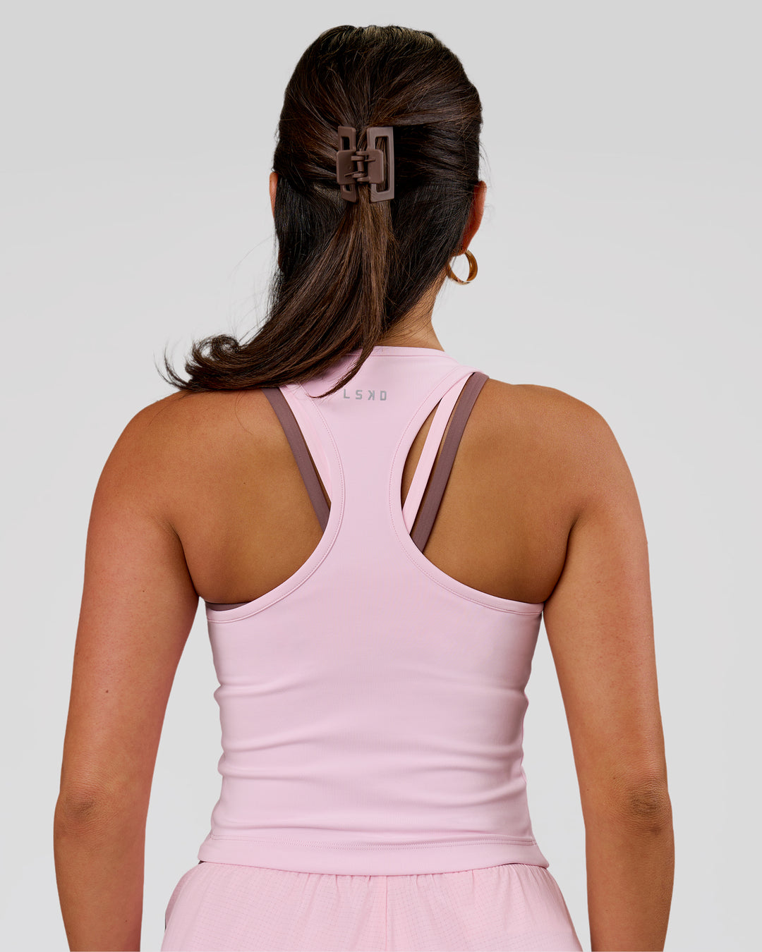 Woman wearing Flow Performance Tank 2.0 - Marshmallow | Model:Bianca | Size:S - view 3