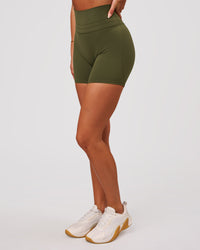 Luxe V-Contour High-Rise 6" Short - Pure Olive | Thumbnail Index: 5
