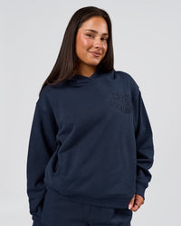 Woman wearing MVP Elite French Terry Hoodie - Future Navy | Model:Bianca | Size:S | Thumbnail Index: 10
