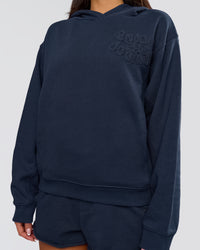 Woman wearing MVP Elite French Terry Hoodie - Future Navy | Model:Bianca | Size:S | Thumbnail Index: 3