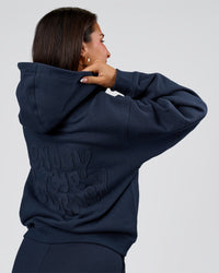 Woman wearing MVP Elite French Terry Hoodie - Future Navy | Model:Bianca | Size:S | Thumbnail Index: 4