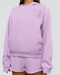 Woman wearing MVP Elite French Terry Hoodie - Pale Lilac | Model:Bianca | Size:S | Thumbnail Index: 4