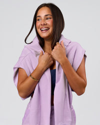 Woman wearing MVP Elite French Terry Hoodie - Pale Lilac | Model:Bianca | Size:S | Thumbnail Index: 10