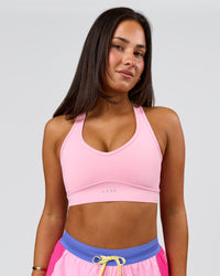 Woman wearing Stamina Amplify Sports Bra - Pink Rose | Model:Bianca | Size:S | Thumbnail Index: 6