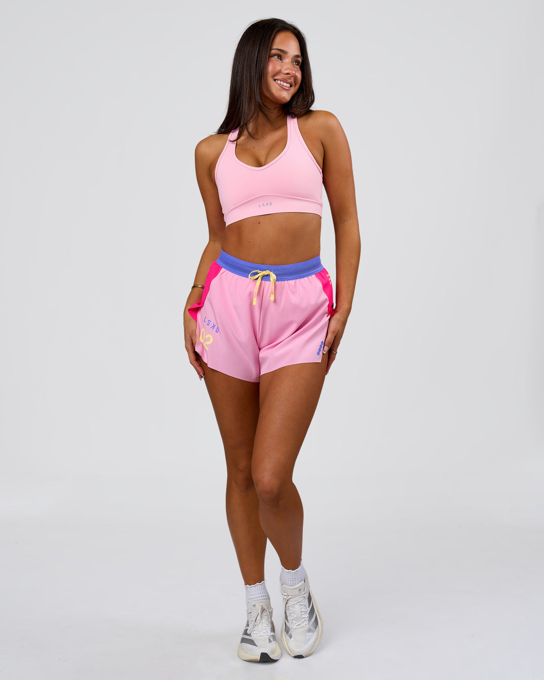 Woman wearing Stamina Amplify Sports Bra - Pink Rose | Model:Bianca | Size:S - view 11