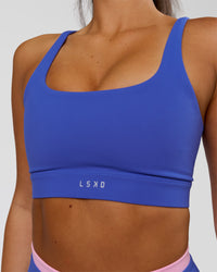 Woman wearing Vision Sports Bra - Power Cobalt | Model:Bianca | Size:S | Thumbnail Index: 2