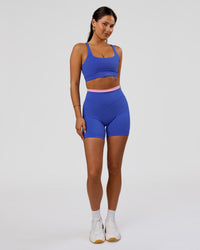 Woman wearing Vision Sports Bra - Power Cobalt | Model:Bianca | Size:S | Thumbnail Index: 7