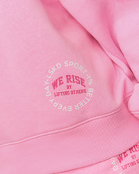 Woman wearing We Rise Oversized Sweater - Pink Rose-We Rise | Model:Bianca | Size:S | Thumbnail Index: 7