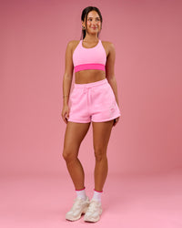 Woman wearing We Rise Shorts  - Pink Rose-We Rise | Model:Bianca | Size:S | Thumbnail Index: 6