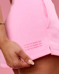Woman wearing We Rise Shorts  - Pink Rose-We Rise | Model:Bianca | Size:S | Thumbnail Index: 11