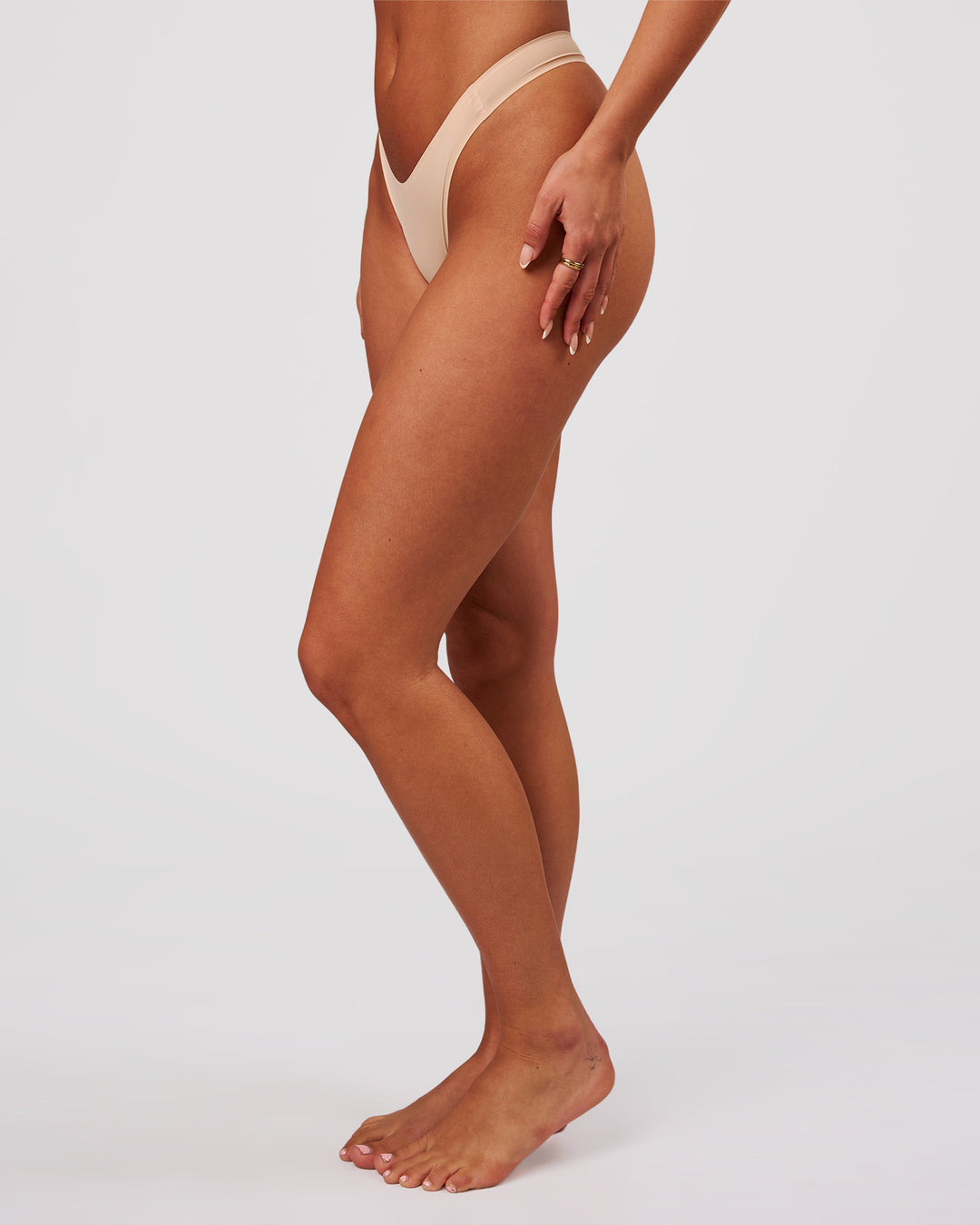 Woman wearing Zero Thong 2pk - Frappe | Model:Bianca | Size:S - view 9