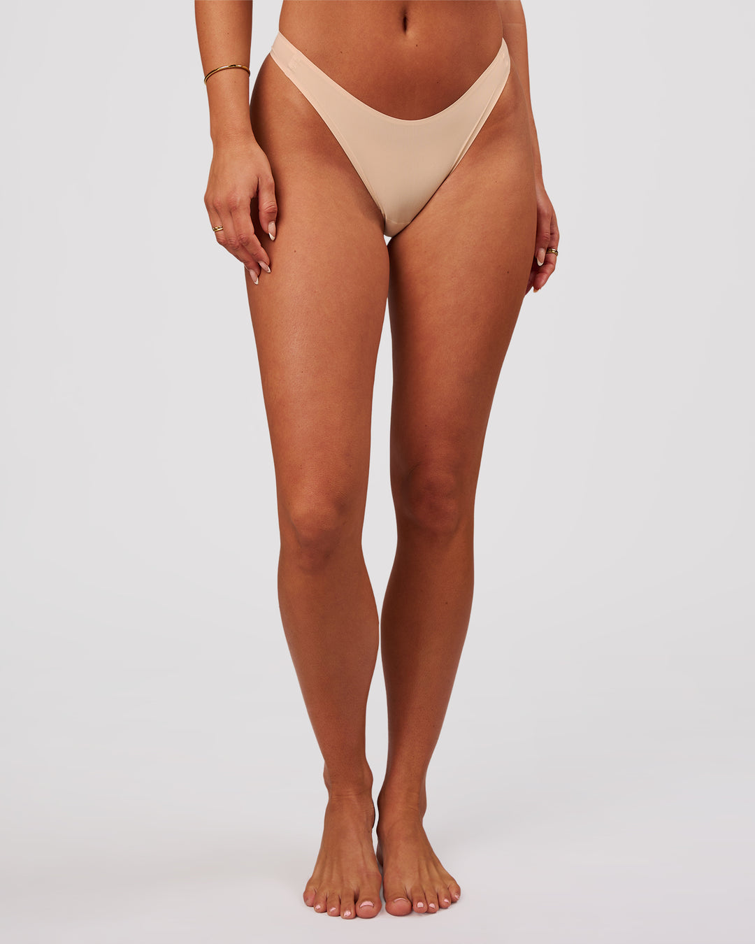 Woman wearing Zero Thong 2pk - Frappe | Model:Bianca | Size:S - view 6
