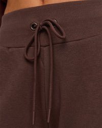 Woman wearing Go-To Wide Leg Track Pant - Hot Chocolate | Model:Issy | Size:S