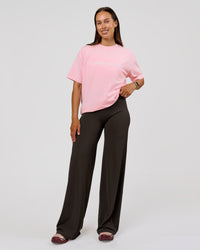 Woman wearing VS6 1% Better Fathers Day FLXCotton Oversized Tee - Marshmallow | Model:Jess | Size:S | Thumbnail Index: 5