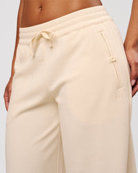 Woman wearing CloudWaffle Wide Leg Pants - Vanilla Bean | Model:Jordan | Size:S | Thumbnail Index: 3