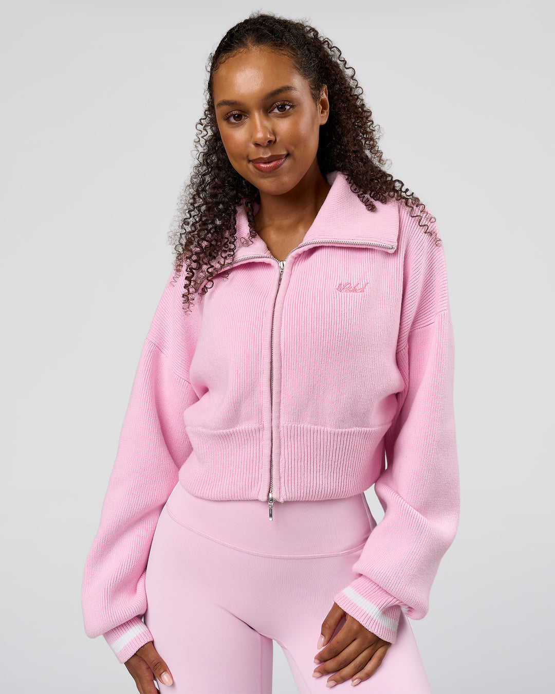 Woman wearing Fierce Knitted Cardigan - Marshmallow-White | Model:Jordan | Size:S - view 6