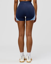 Woman wearing Revitalise Ultra High-Rise 4" Short - Future Navy - Bluebell | Model:Jordan | Size:S | Thumbnail Index: 5
