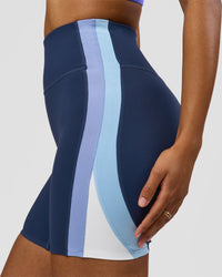 Woman wearing Revitalise Ultra High-Rise 6" Short - Future Navy-Bluebell | Model:Jordan | Size:S | Thumbnail Index: 1