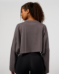 Woman wearing Street Surge Long Sleeve Tee - Duskstone | Model:Jordan | Size:S | Thumbnail Index: 1
