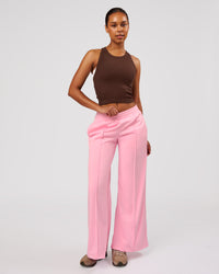 Woman wearing Urban Wide Leg Track Pant - Pink Rose | Model:Jordan | Size:S | Thumbnail Index: 2