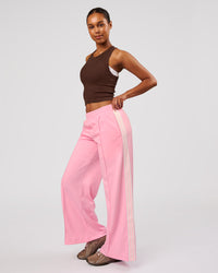 Woman wearing Urban Wide Leg Track Pant - Pink Rose | Model:Jordan | Size:S | Thumbnail Index: 3