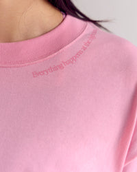 Woman wearing Bree Heavyweight Oversized Tee - Pink Rose | Model:Rianna | Size:S | Thumbnail Index: 3