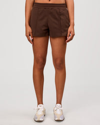 Woman wearing Urban Track Short - Hot Chocolate-Open Air | Model:Rosie | Size:S | Thumbnail Index: 2