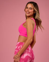 Woman wearing Empowered Sports Bra - Ultra Pink | Model:Tianah | Size:S | Thumbnail Index: 5