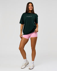Woman wearing VS6 1% Better FLXCotton Oversize Tee - Midnight Green | Model:Bianca | Size:XS | Thumbnail Index: 8
