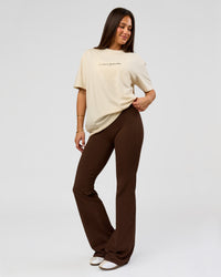 Woman wearing VS6 1% Better FLXCotton Oversize Tee - Vanilla Bean | Model:Bianca | Size:XS | Thumbnail Index: 13