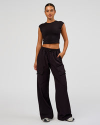 Woman wearing Endeavour Cargo Pant - Black | Model:Charli | Size:XS | Thumbnail Index: 1