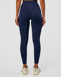 Woman wearing O.G. Fusion Ultra High-Rise Full Length Legging Pockets - Future Navy | Model:Charli | Size:XS | Thumbnail Index: 1