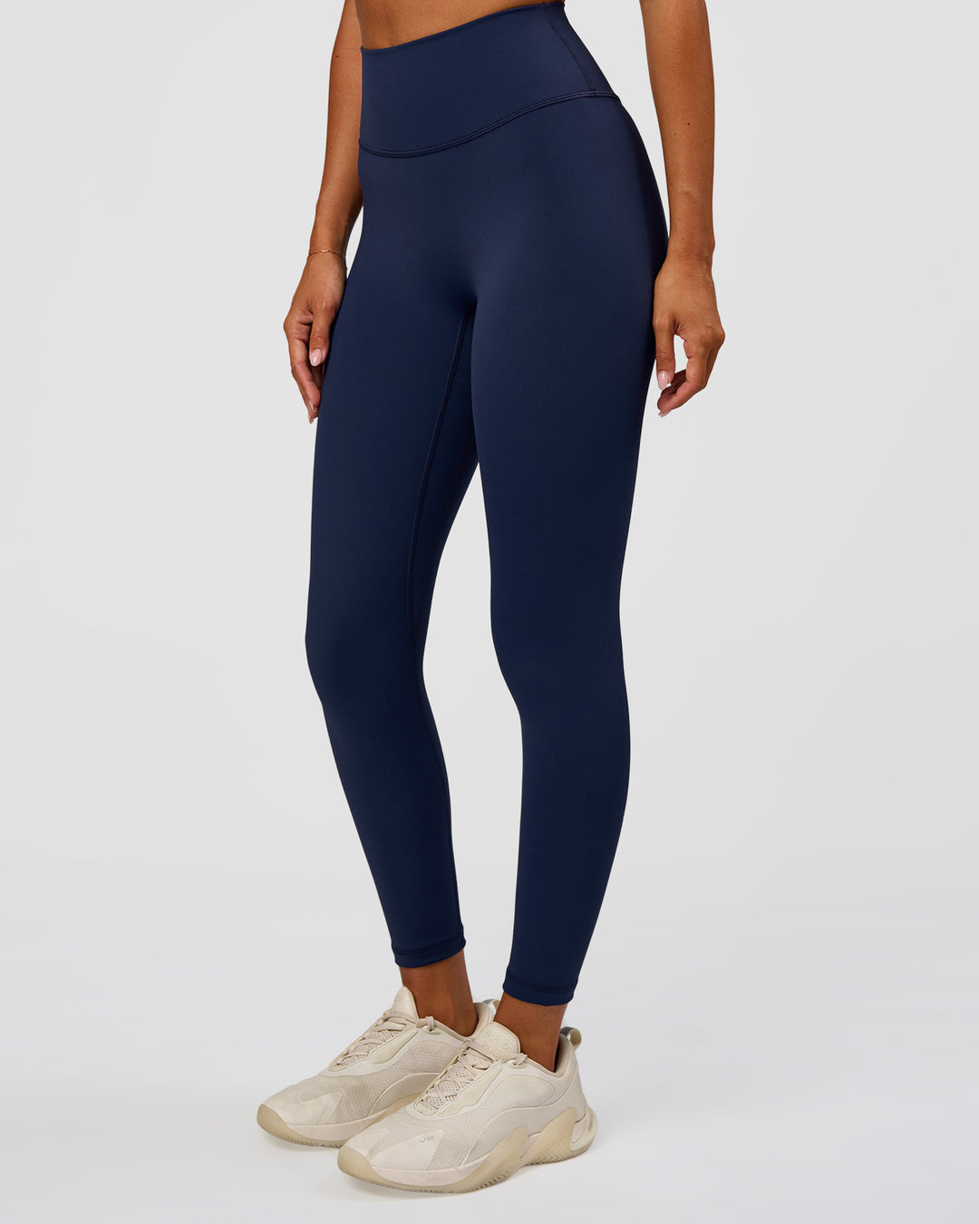 Woman wearing O.G. Fusion Ultra High-Rise Full Length Legging Pockets - Future Navy | Model:Charli | Size:XS - view 5