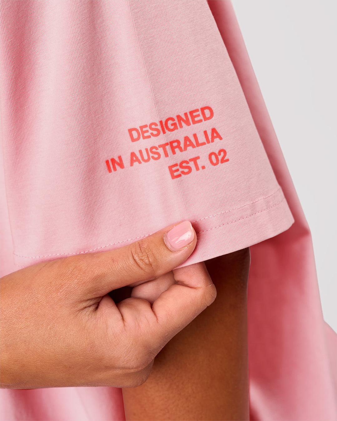 Woman wearing Hybrid Elements Heavyweight FLXCotton Oversized Tee  - Marshmallow Washed | Model:Charli | Size:XS - view 7