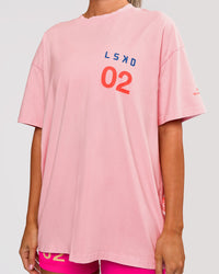 Woman wearing Hybrid Elements Heavyweight FLXCotton Oversized Tee  - Marshmallow Washed | Model:Charli | Size:XS | Thumbnail Index: 12