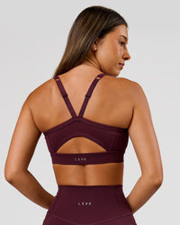 Woman wearing Momentum Sports Bra D/DD/E - Cherry Lacquer | Model:Charli | Size:XS | Thumbnail Index: 3