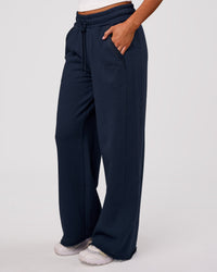 Woman wearing MVP Elite Terry Wide Leg Pant - Future Navy | Model:Charli | Size:XS | Thumbnail Index: 2