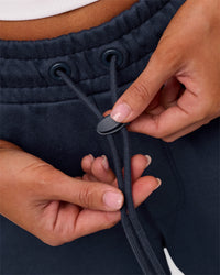 Woman wearing MVP Elite Terry Wide Leg Pant - Future Navy | Model:Charli | Size:XS | Thumbnail Index: 4