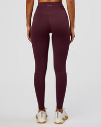 Woman wearing Solstice High-Rise Full Length Legging - Cherry Lacquer | Model:Charli | Size:XS | Thumbnail Index: 6