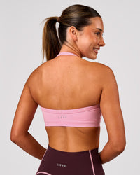 Woman wearing Unleash Sports Bra - Pink Rose | Model:Charli | Size:XS | Thumbnail Index: 3