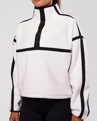 Woman wearing Expedition Pop Over - White-Black | Model:Charli | Size:XS | Thumbnail Index: 2